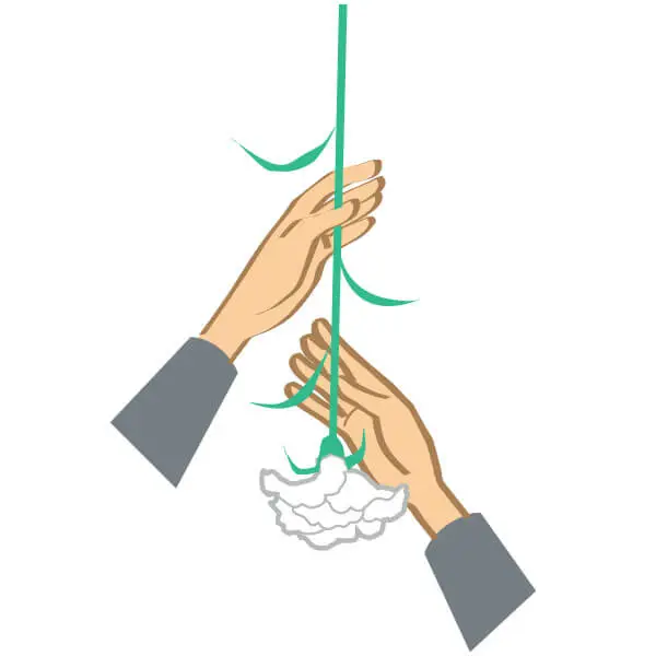 花を持ち直す