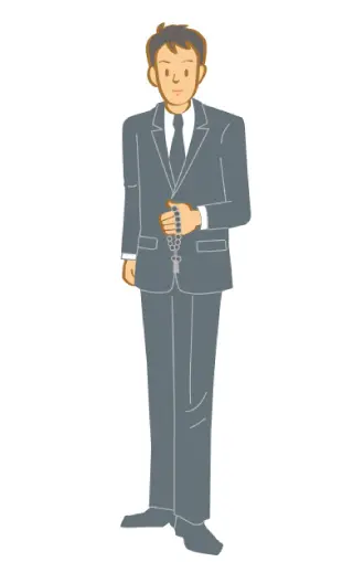 男性の正式な喪服