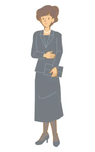 女性の正式な喪服 洋装の場合