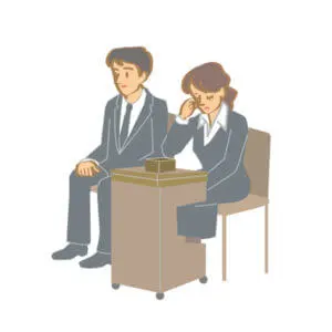 合掌してから一礼し、香炉を隣の人に回します。