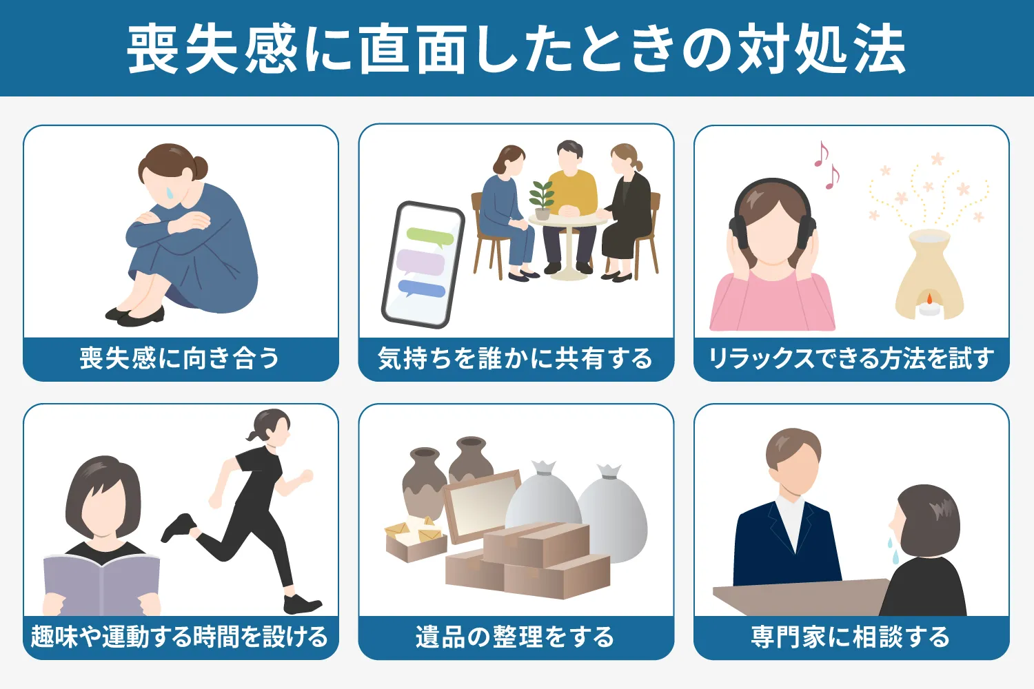喪失感に直面したときの対処法の説明画像