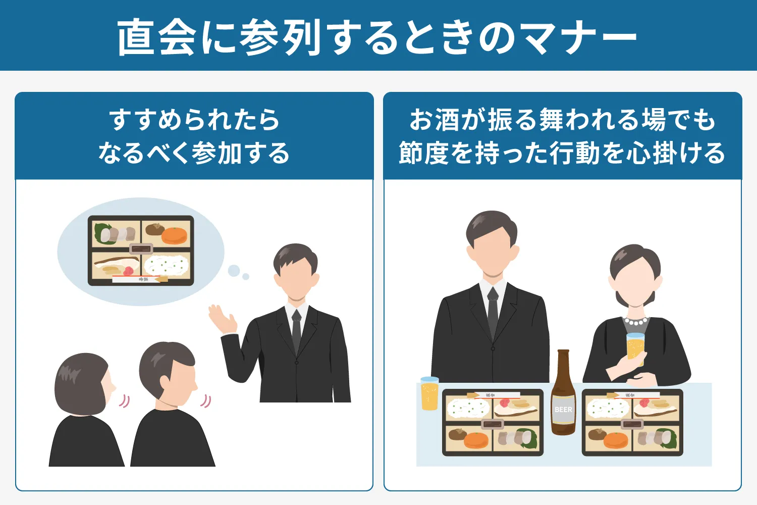 直会に参列する際のマナー説明画像